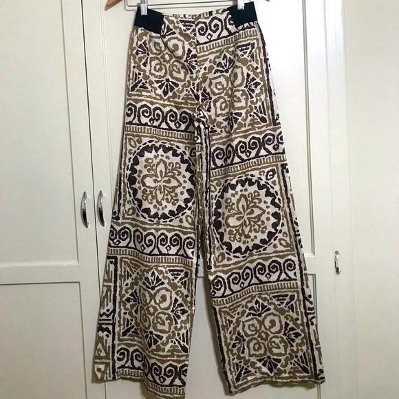 Vintage patterned flare pants - Picture 1 of 4